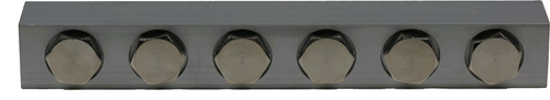 MONTAGE STRIP 6 POSITIES 1/8"