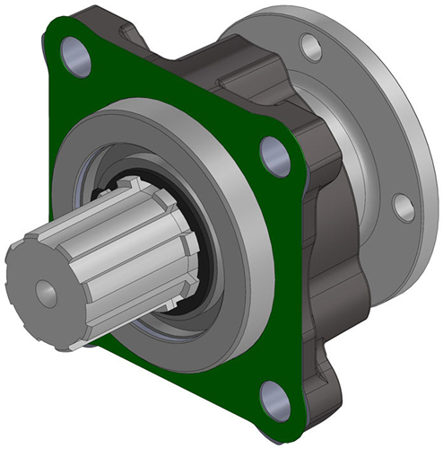 ADAPTER ISO - FLENS 90 MM 4 GATS (DIN00)