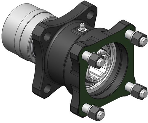 ADAPTER 85MM ISO PUMP TO ASAE 1-3/8" FEMALE + GREASE NIPPLE-2