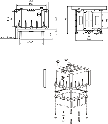 TANK FOR HAND PUMP ALUMINIUM 3 LTR OFF-SHORE-2