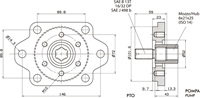 ADAPTER PTO SAE B Z=13 - 3 GATS POMP-3