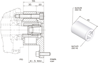 ADAPTER 3 HOLE PTO - PUMP GROUP 2-3