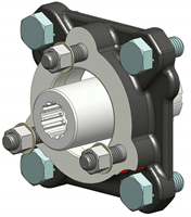 ADAPTER 4 HOLES PTO - 3 HOLES PUMP DIN 13