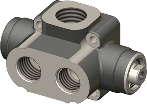 HYDRAULIKVENTIL 3/4“ 3/2 250 LTR PNEUM. GEST.