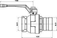 KOGELKRAAN INSTELBAAR 2" BI-BU-3
