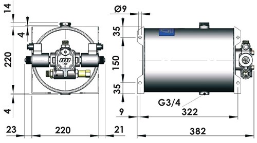 TANK 10 LTR INKLUSIVE KIPPVENTIL FE 40 CE 12V-2