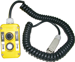 2-BUTTON REMOTE CONTROL DOUBLE-ACTING WITH SPIRAL CABLE 5 M (TYPE D)