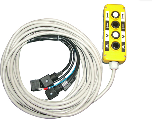 4-KNOPS AFSTANDSBEDIENING MET 10 METER KABEL + STEKKERS 2X DW