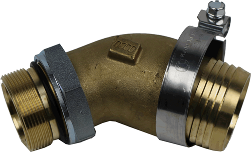 ZUIGNIPPEL 45° 2" X 63 MM INCL SLANGKLEM 74-79 MM