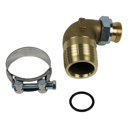 SUCTION FITTING 90° 1" X 45 MM INCL HOSE CLAMP 56-59 MM-2