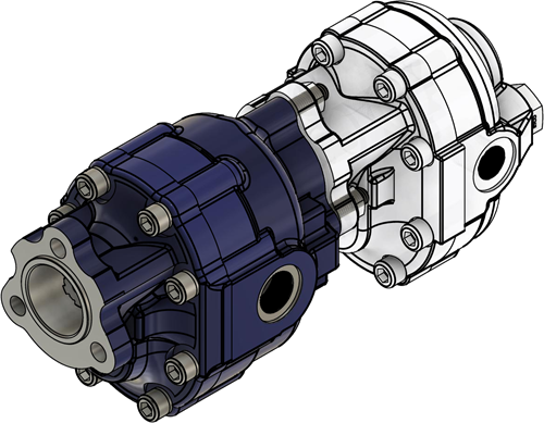 GEAR PUMP 57CC SX UNI TANDEM HYDROCAR