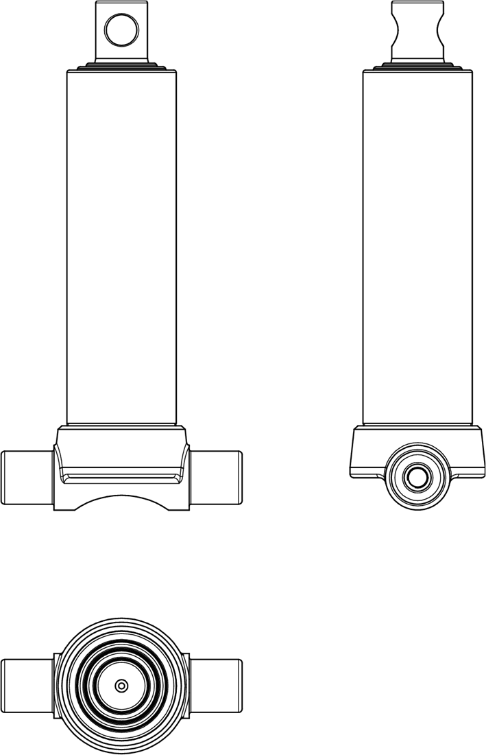 TELESCOOPCILINDER 3 TRAPS 5 TON SLAG 790 MET GAT (ONDER AANSLUITING TELESCOOPCILINDER 3 TRAPS 5 TON SLAG 790 MET GAT (ONDER AANSLUITING
