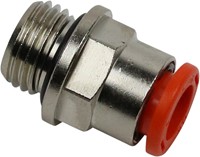 PUSH-IN FITTING STRAIGHT 8MM AIR LINE - 1/4" OUTER THREAD