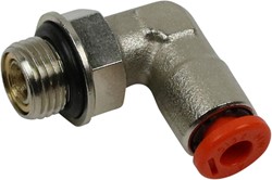 PUSH-IN FITTING ANGLED 4MM AIR LINE - 1/8" OUTER THREAD