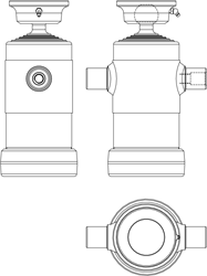 5-STAGE TELESCOPIC CYLINDER 8 TON STROKE 840 WITH BALL JOINT