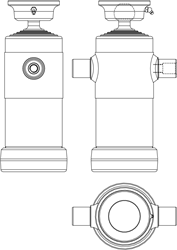 5-STAGE TELESCOPIC CYLINDER 8 TON STROKE 1040 WITH BALL JOINT