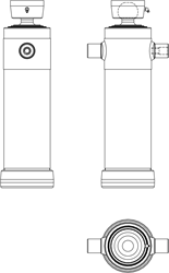 3-STAGE TELESCOPIC CYLINDER 16 TON STROKE 1273 WITH BALL JOINT