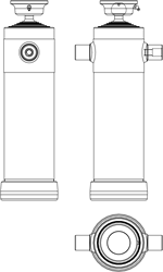 6-STAGE TELESCOPIC CYLINDER 9 TON STROKE 2557 WITH BALL JOINT