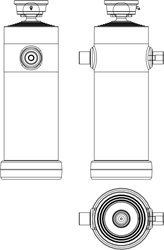 7-STAGE TELESCOPIC CYLINDER 30 TON STROKE 3880 WITH BALL JOINT