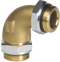 90° MESSING BOCHT INSTELBAAR 1" X 1" BSP-M