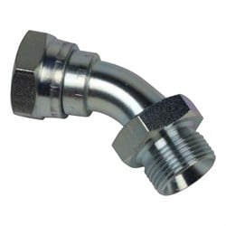 45° KOPPELING LANG 1 1/4" WARTEL - 1 1/4" BUITENDRAAD