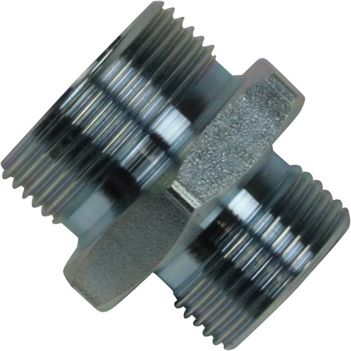 RECHTE VERLOOPNIPPEL 1/2" BUITENDRAAD - 3/4" BUITENDRAAD