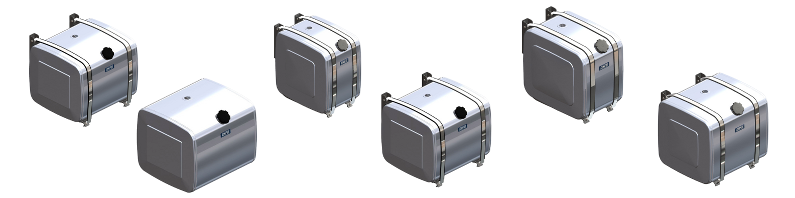 Group of fuel tanks.