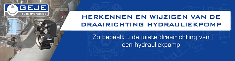 Herkennen en wijzigen van de draairichting van een hydrauliekpomp