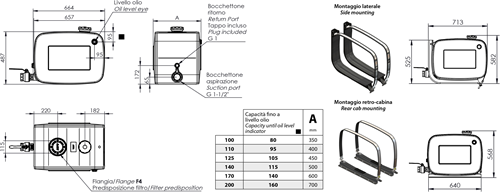 HYDRAULIKTANK ALUMINIUM 125 LTR 480*650*450-2