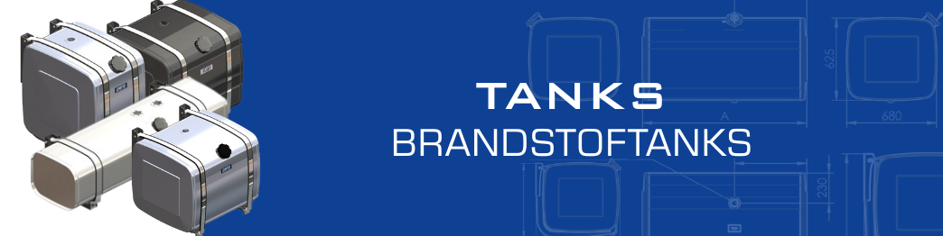 Brandstoftanks van GEJE Truck Hydraulics gemonteerd.