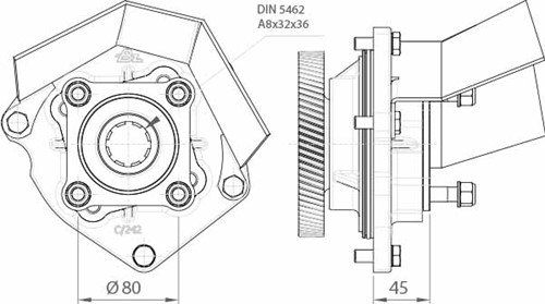 ENGINE PTO ED160 SCANIA V8 (DC16-21)-2