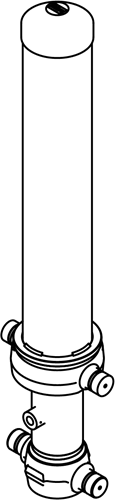 TELESKOPZYLINDER CB11 3 STUFEN 32 TONNEN HUB 3565 (ALLE STUFEN VERCHROMT)