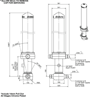 TELESCOOPCILINDER CS11 4 TRAPS 26 TON SLAG 4465 (VERCHROOMD)-2