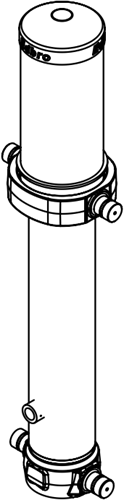TELESKOPZYLINDER ULTRA CS17 5 STUFEN 46 TONNEN HUB 6733 (KURZE AUSSENHÜLLE)