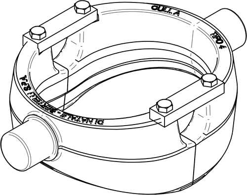 CRADLE FOR TELESCOPIC CYLINDER (20 TONNES)
