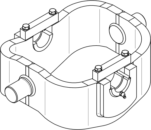 CRADLE FOR TELESCOPIC CYLINDER GALVANISED (25 TONNES)