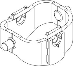 CRADLE FOR TELESCOPIC CYLINDER (25 TONNES)