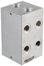 ALUMINIUM NG6 DOUBLE SUBPLATE WITH BORE FOR RELIEF VALVE