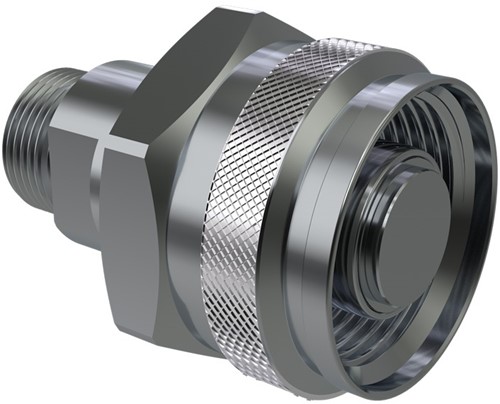 SCREW-ON FLAT FACE COUPLING MALE FLV08 M22X1,5 15L