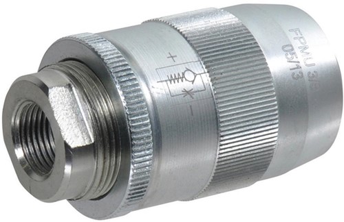 SMOORTERUGSLAGVENTIEL 3/8" 40 L/M 350 BAR