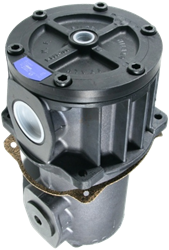 RETOURFILTER 1-1/2" BSP  327 L/M 10µm MICROVEZEL MET DIFFUSER EN BY-PASS 1,75 BAR