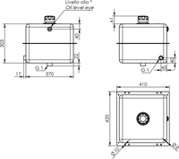 HYDRAULIEKTANK STAAL 40 LTR 300×420×410-2