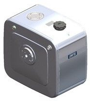 HYDRAULIKTANK ALUMINIUM 170 LTR 640×710×450 + MONTAGEPLATTE FÜR OMFB KIPPVENTIL