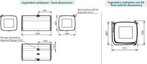 BRANDSTOFTANK ALUMINIUM 600 LTR 625*680*1560-2