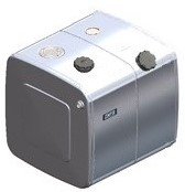 KOMBITANK ALUMINIUM 140+200 LTR 700×700×750