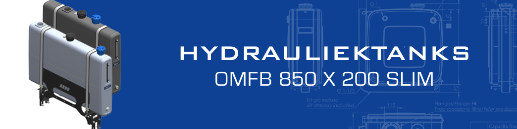 Hydrauliektanks OMFB afmeting 850x200 SLIM.