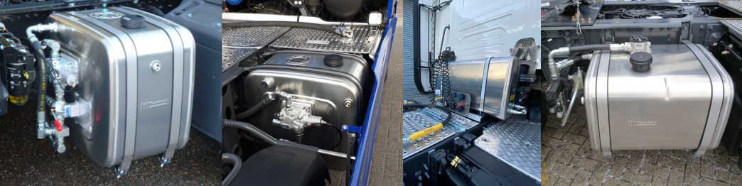 Hydraulic tanks from GEJE Truck Hydraulics fitted.