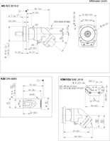 KOLBENMOTOR SUNFAB SCM-040W-P-I43-K30-V2M-1P1 (PASSEND FÜR 125MM WELLE 30) SAE 90 + SENSORVORBEREITUNG-2