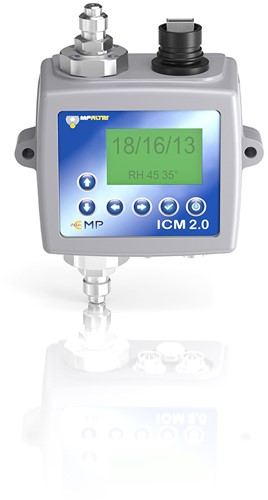 IN-LINE CONTAMINATION MONITOR WITH MOISTURE & TEMP. WITH RELAYS & USB DOWNLOAD FACILITY.