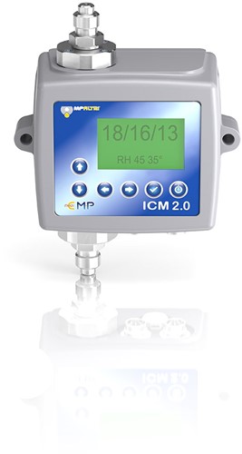 IN-LINE VERVUILINGSMONITOR MET VOCHT & TEMPERATUUR METING (1/4" BSP)